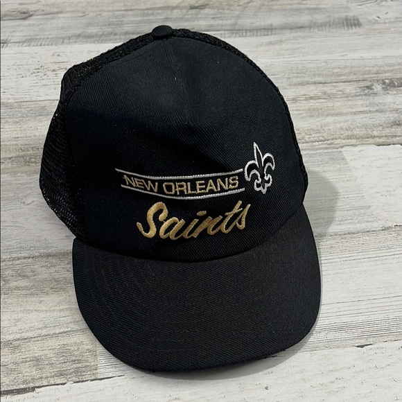 Vintage Black and Gold New Orleans Saints Hat - Picture 1 of 4
